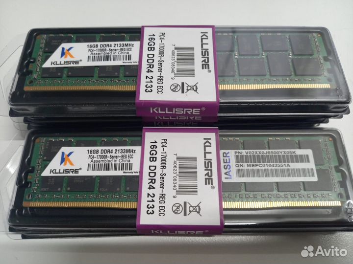 16Gb DDR4 2133MHz ECC. Серверная память kllisre