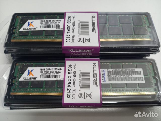 16Gb DDR4 2133MHz ECC. Серверная память kllisre