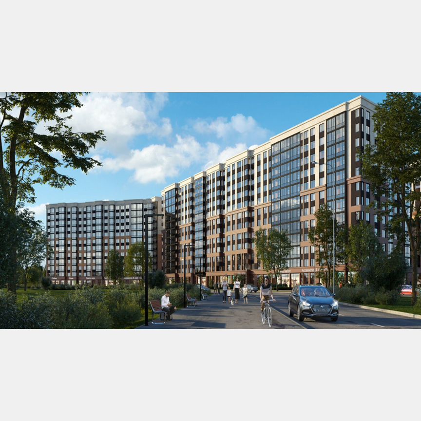 1-к. квартира, 36,8 м², 2/12 эт.