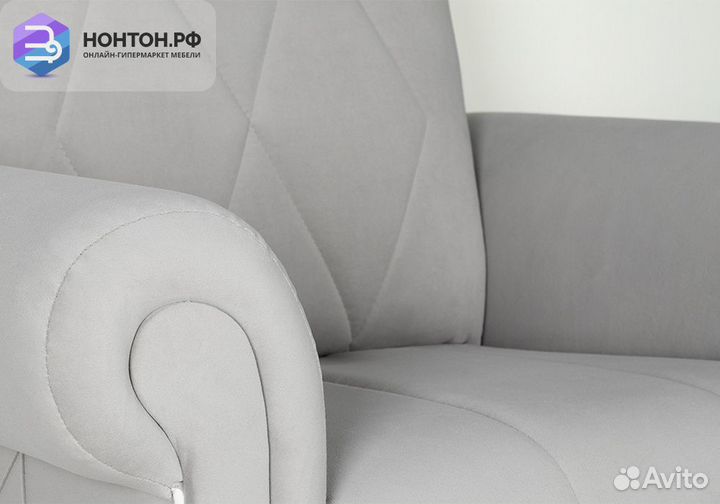 Кресло Роуз светло-серое