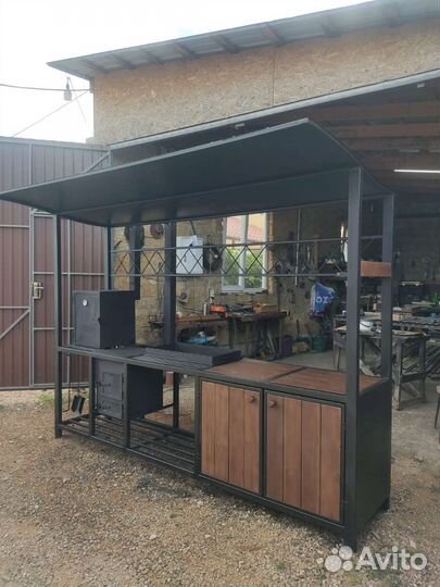 Мангал коптильня смокер, мангальный комплекс