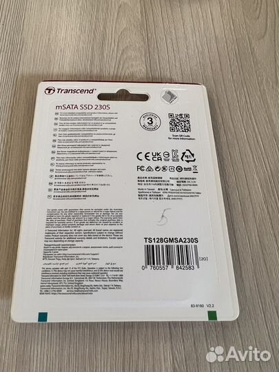 Ssd накопитель mSata TS128gmsa230S