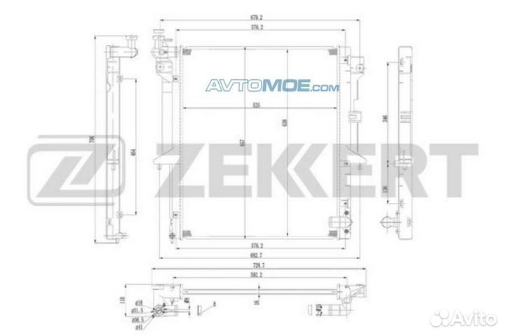 Радиатор охл. дв Mitsubishi L200 III 05- MK1577 ze