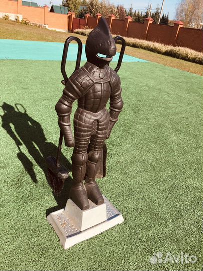 Набор для камина, бани, статуэтка Рыцарь чугун