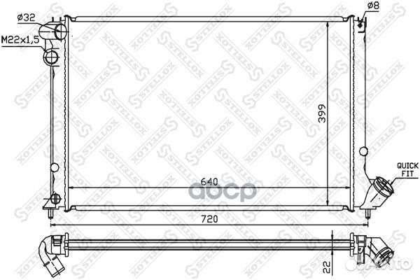 Радиатор системы охлаждения с AC 10-25105-SX St