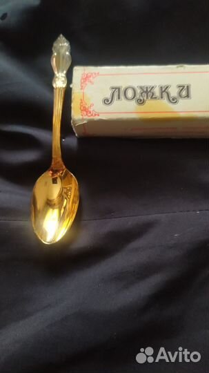 Чайные ложки СССР серебро-золото