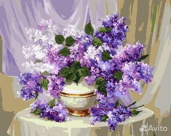 Картина по номерам 40x50 Большой букет