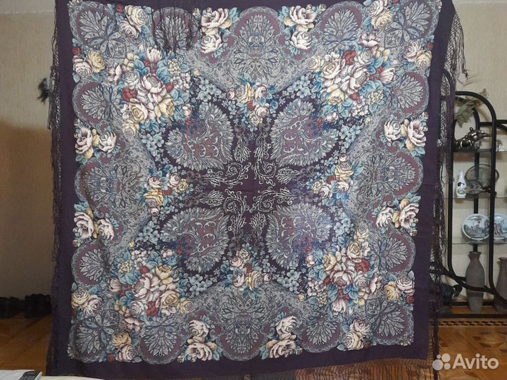 Павловопосадский платок шерсть новый