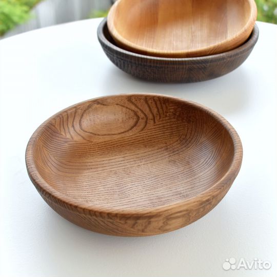 Тарелка деревянная глубокая / салатник