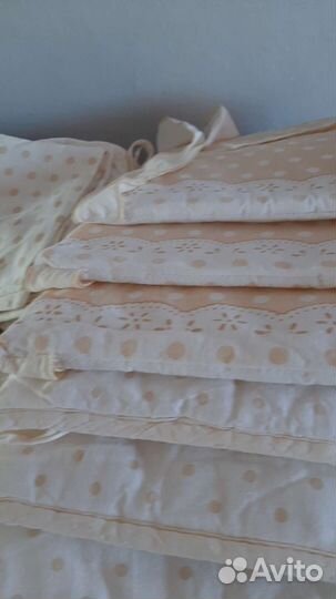 Бампер для кроватки +пост. бельё