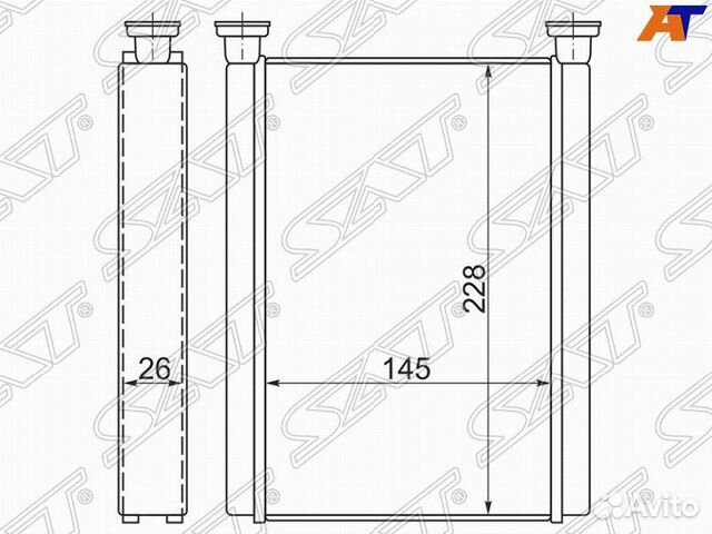 Радиатор отопителя Toyota Land Cruiser 100