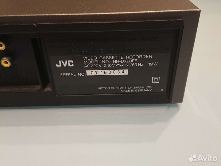 Видеомагнитофон JVC HR-DX20EE рабочий пр-ва Япония