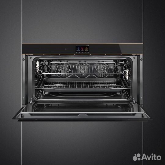 Компактный духовой шкаф с пиролиз Smeg sfpr9604TNR