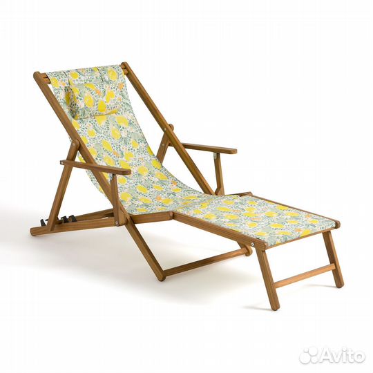 Шезлонг из акации и ткани, Aniane