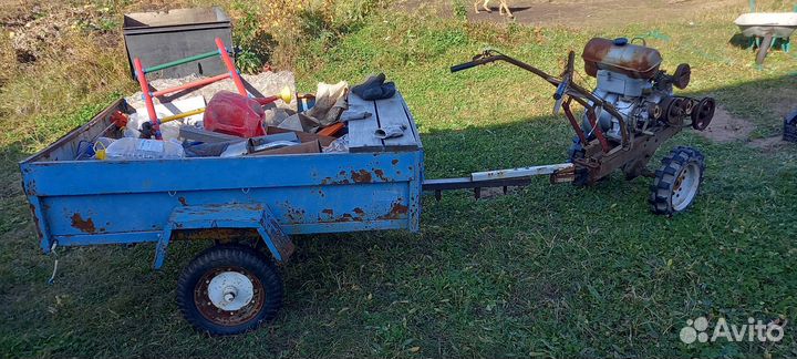 Мотоплуг урал с прицепом пчёлка