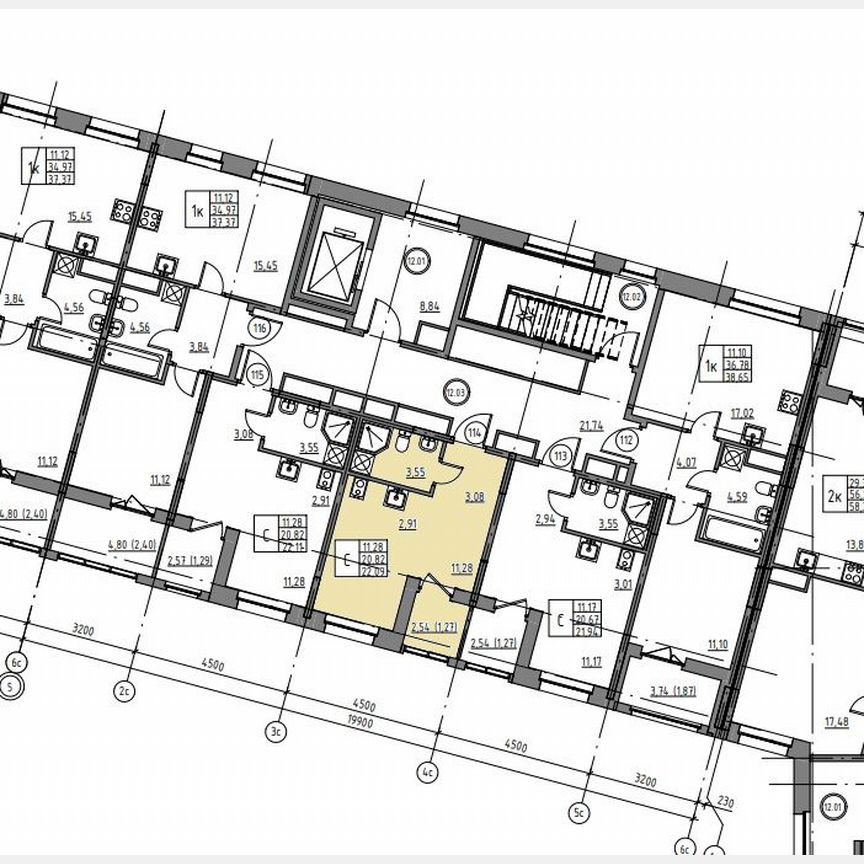 Квартира-студия, 22,1 м², 12/12 эт.