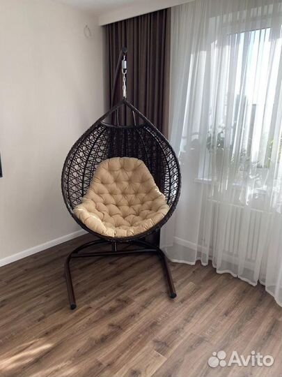 Подвесная качель из экоротанга 