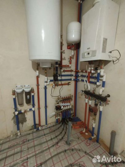 Отопление в коттедже с теплым полом. Под ключ