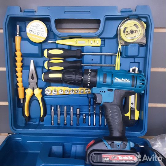 Набор инструментов + Шуруповерт Makita реплика