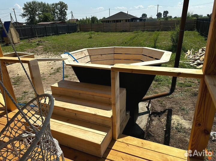 Купель уличная/Банный чан из лиственницы