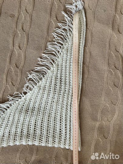 Берет с платком вязаный