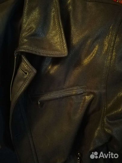 Кожаная стильная муж. куртка