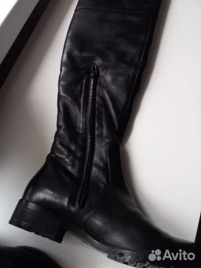 Сапоги зимние ботфорты 37р натуральная кожа