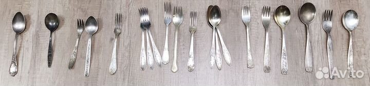 Столовые, мельхиоровые приборы СССР (ложки, вилки)