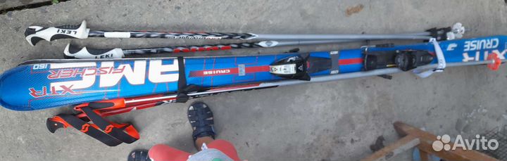 Горные лыжи fischer 160, и сапоги Head