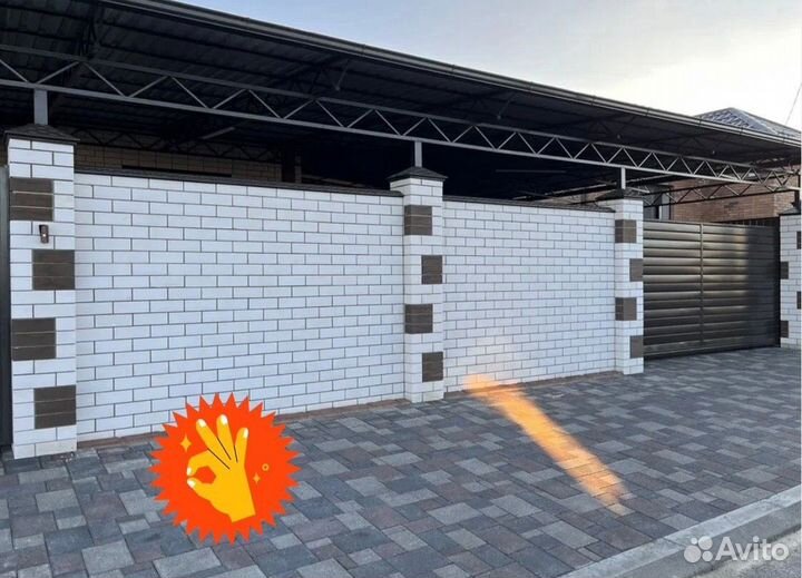 Забор Кирпичный забор