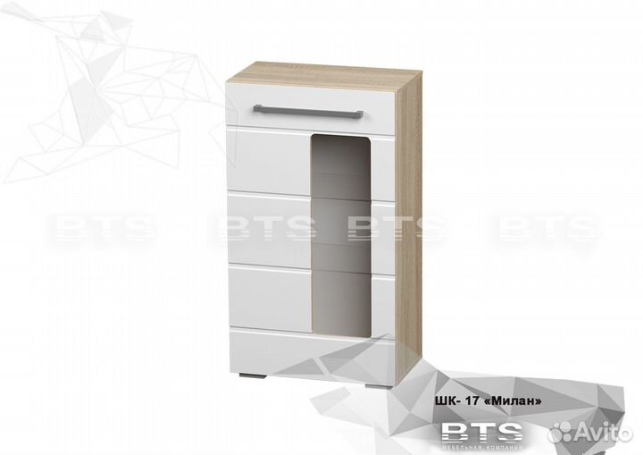 Модульная гостиная Милан с пеналом, 2 цвета