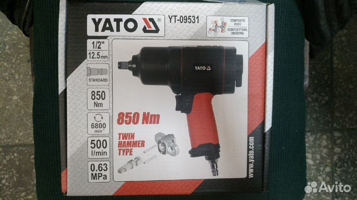 Ударный пневмогайковерт yato YT-09531