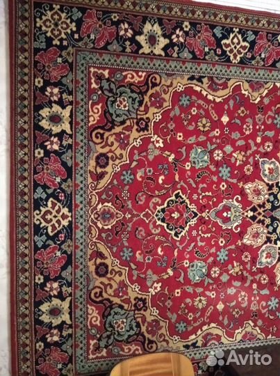 Ковер шерстяной СССР ручной работы, винтаж ретро