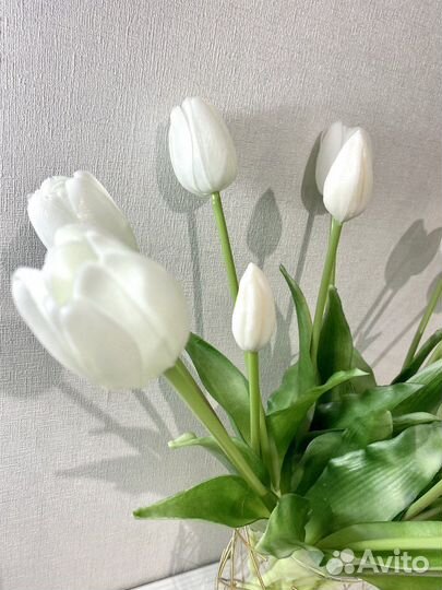 Тюльпаны эко силикон в вазе