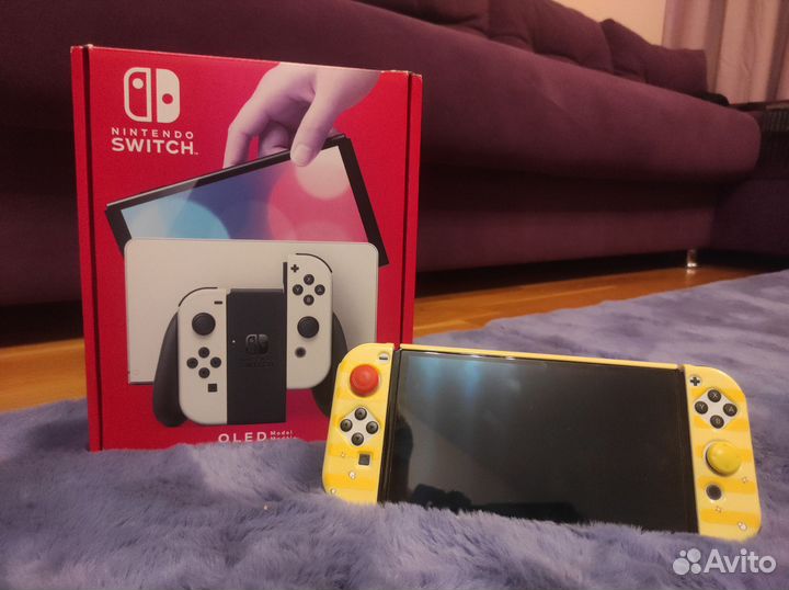 Nintendo switch oled полный комплект + чехол