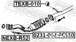 Кронштейн крепления глушителя bolt nexbr52 Febest
