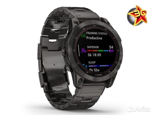 Часы Garmin Fenix 7 Sapphire Solar Titanium Grey 010-02540-39