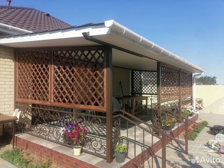 Декоративные решётки из дерева, шпалера