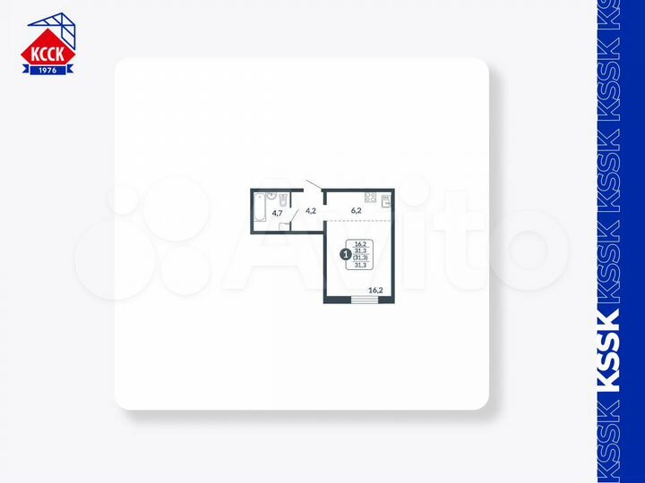 Квартира-студия, 31,3 м², 4/17 эт.