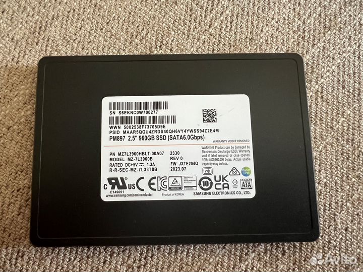 SSD Samsung PM897 480gb