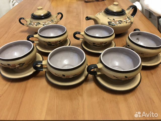 Новый чайный глиняный сервиз