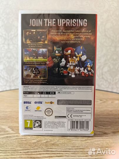 Sonic forces Nintendo switch силд