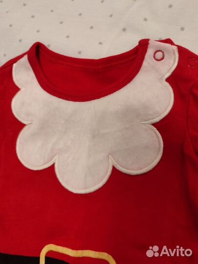 Новогодний костюм 74 снеговик и дед мороз