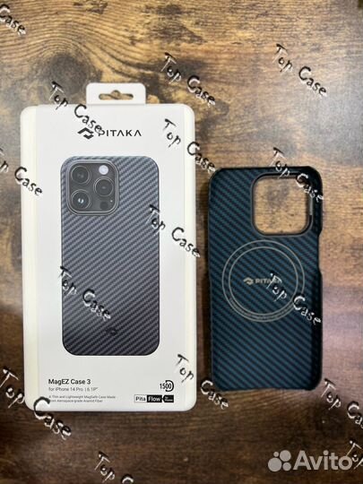 Чехол Pitaka MagEZ iPhone 14 Pro, кевлар, синий