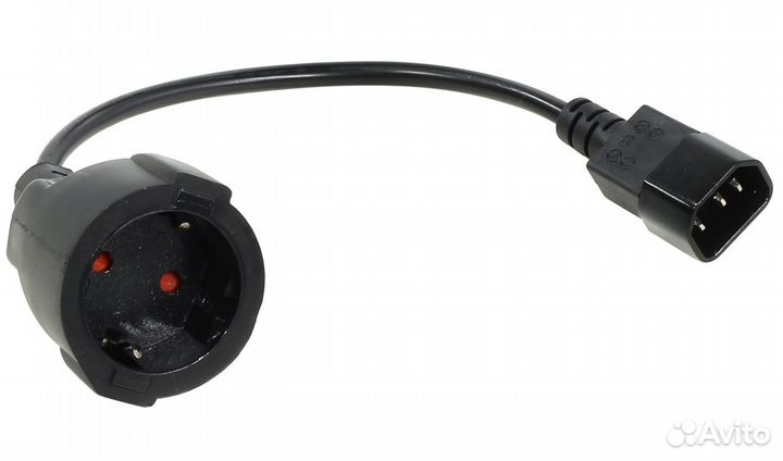 Переходник питания UPS(ибп) - розетка, 15см, Vcom