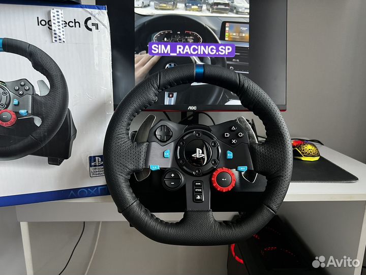 Игровой руль logitech g29+кпп (идеал, новый)