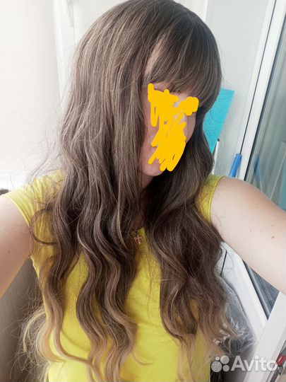 Парик длинный волнистый блонд