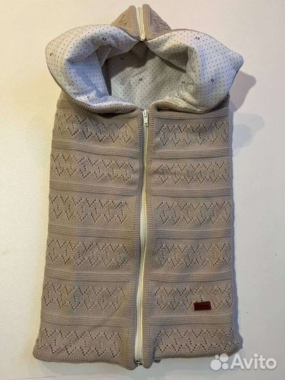 Детский тёплый конвертик, использовали на выписку