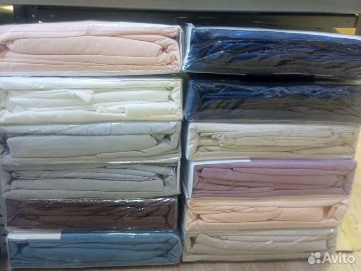 Постельное бельё. Серый однотонный. Евро. Хлопок