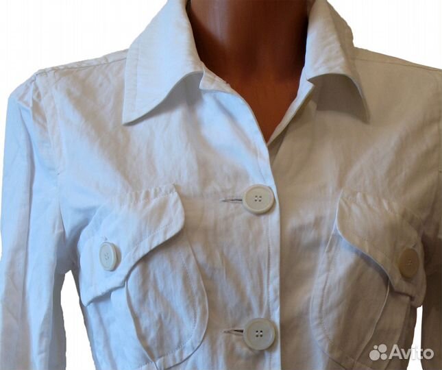 Куртка женская белая с поясом новая, Италия, 262